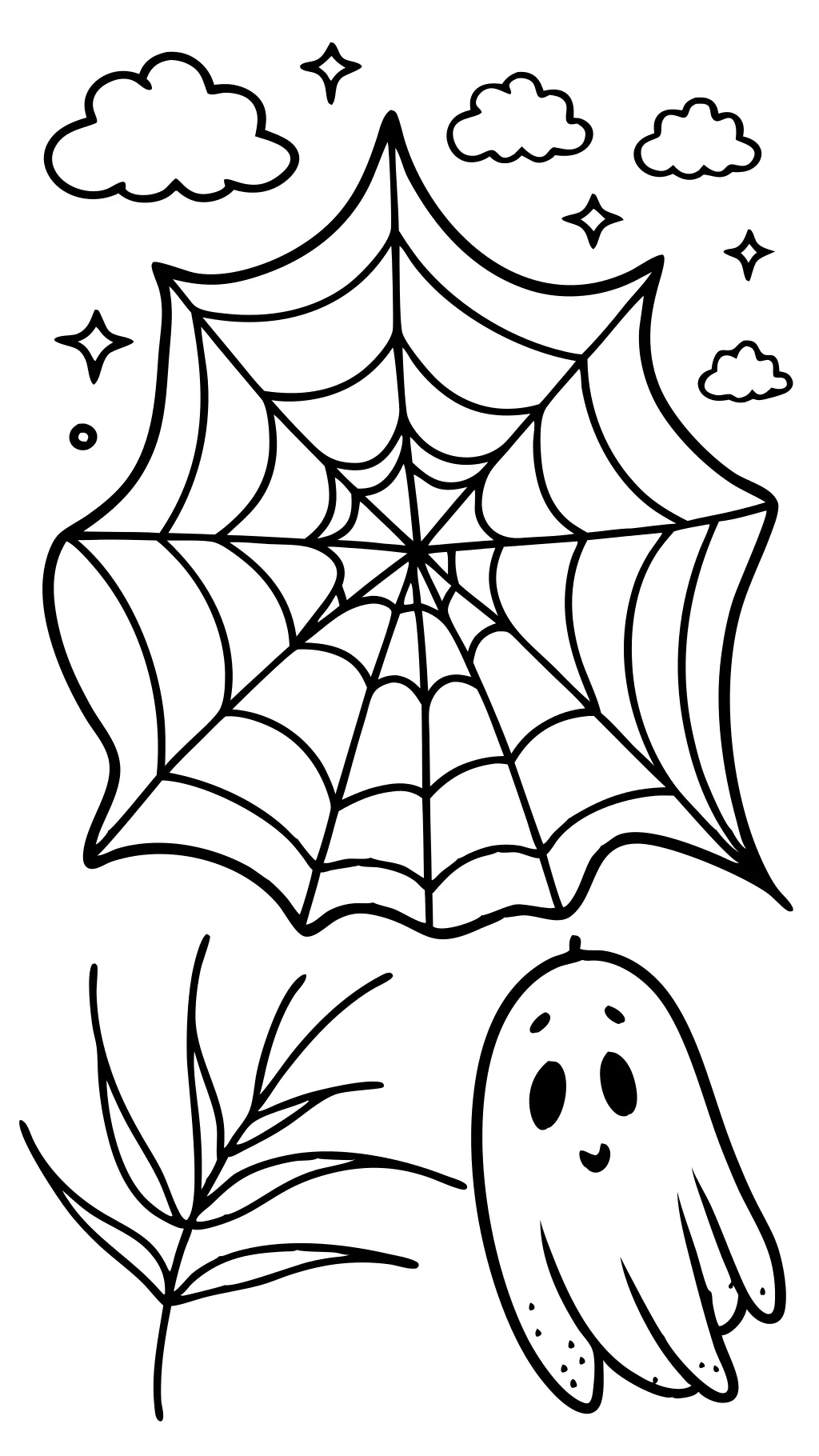 Página para colorear de la araña fantasma